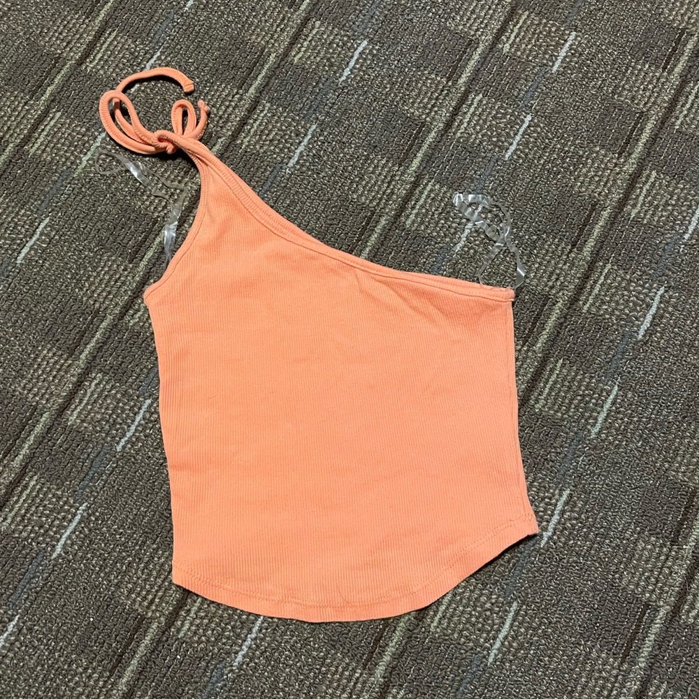 One shoulder tie tank